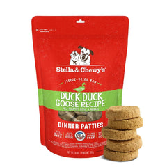 Stella & Chewy's freeze-dried patties with duck and goose for picky eaters.