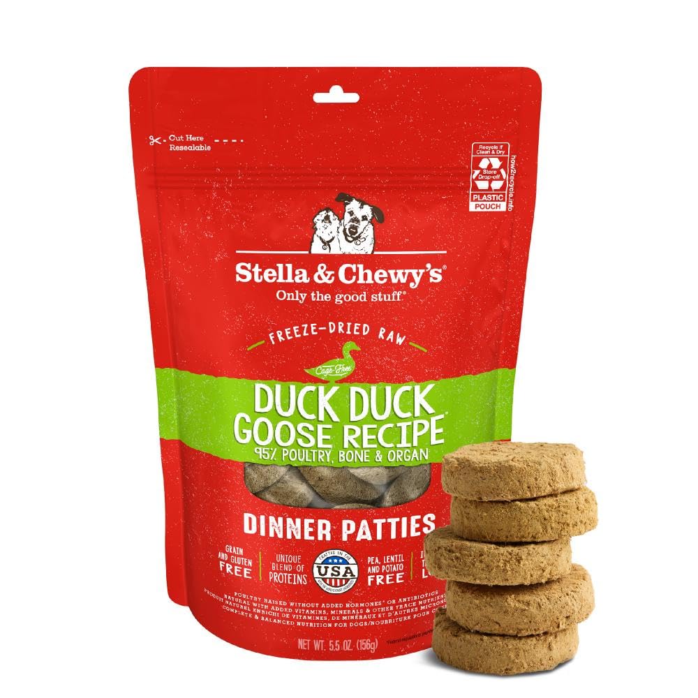 Stella & Chewy's freeze-dried raw patties served in a bowl to entice picky eaters