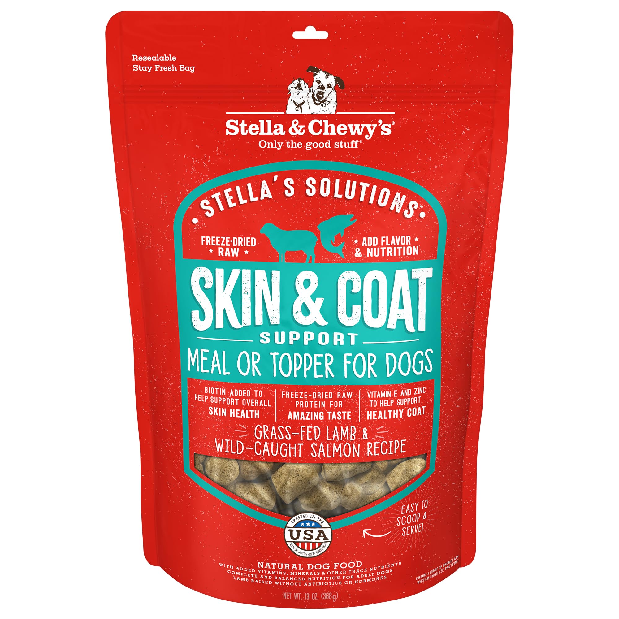 Stella & Chewy's freeze-dried raw skin and coat support bag