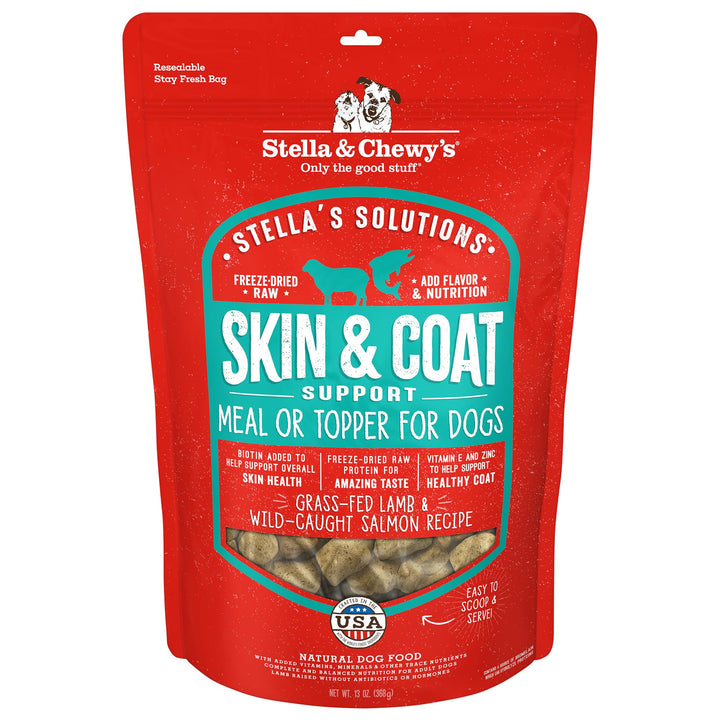 Stella & Chewy's freeze-dried raw skin and coat support bag