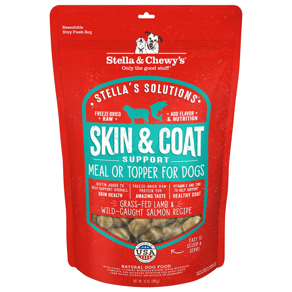 Stella & Chewy's freeze-dried raw skin and coat support bag