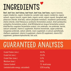 Stella & Chewy's grain-free beef meal mixers packaging highlights quality ingredients.