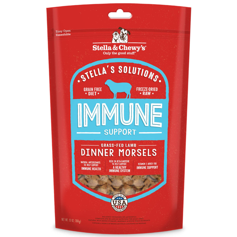 Stella & Chewy's immune-support lamb bag ready for daily meals.
