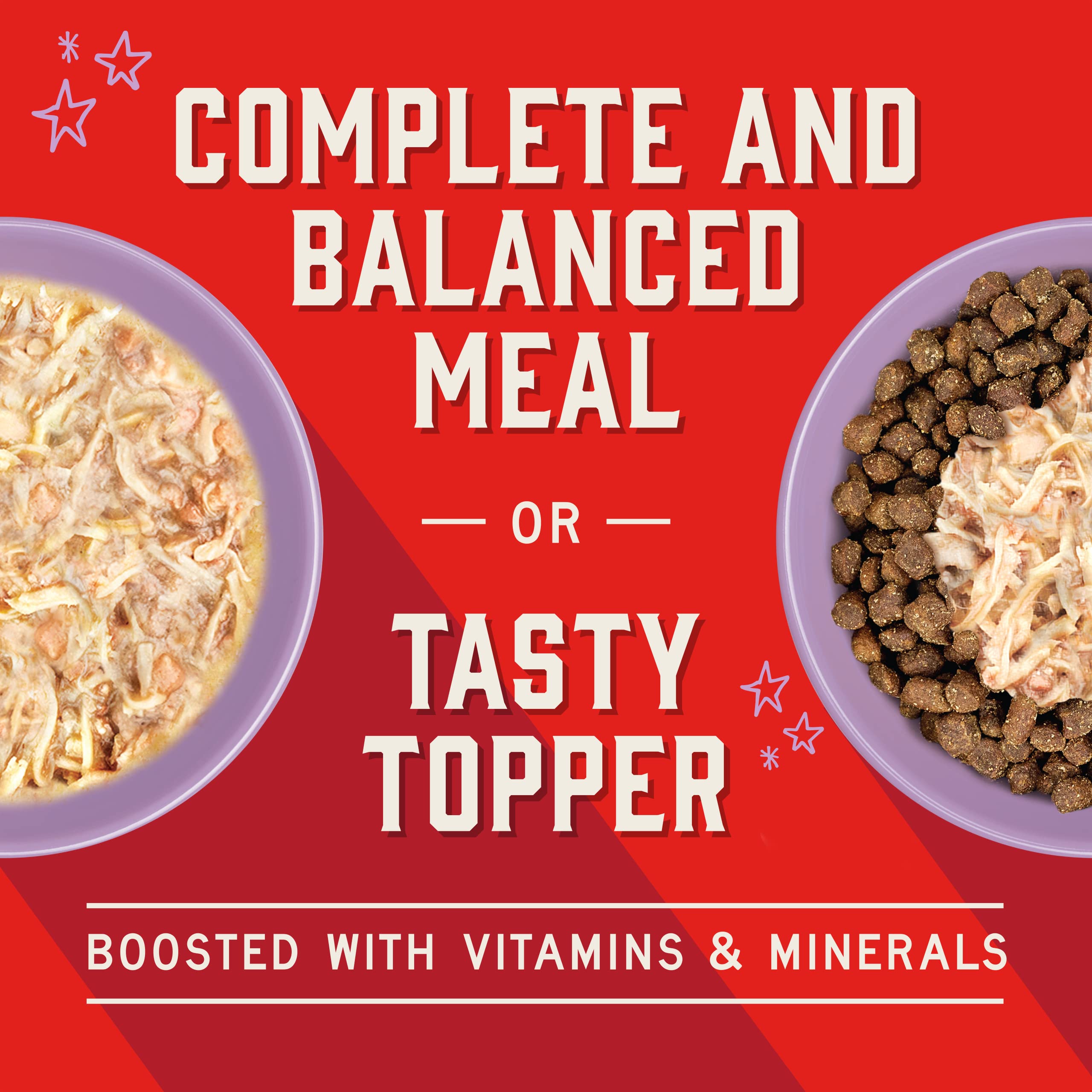 Stella & Chewy's shredded meat topper enhances dog meals