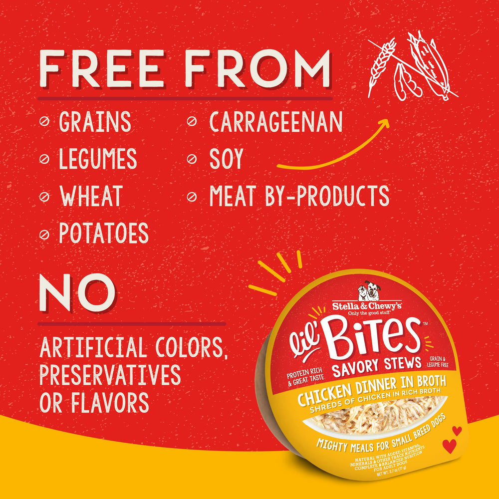 Eco-friendly recyclable cups for Stella & Chewy's Lil Bites Savory Stews