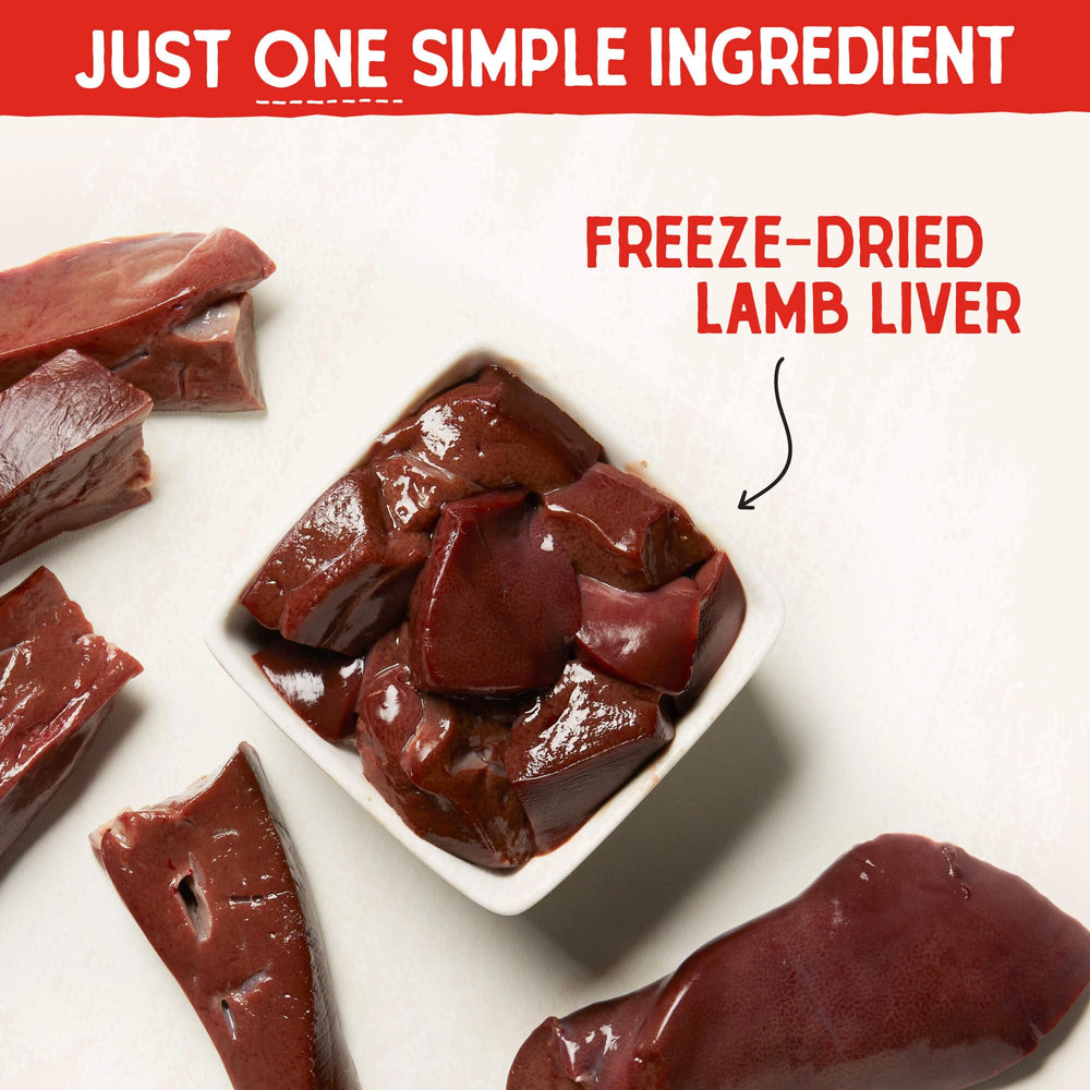 Made in the USA stamp on Stella & Chewy's lamb liver treat bag.