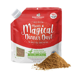 Stella & Chewy's Marie's Dinner Dust packaging demonstrates convenient resealability.