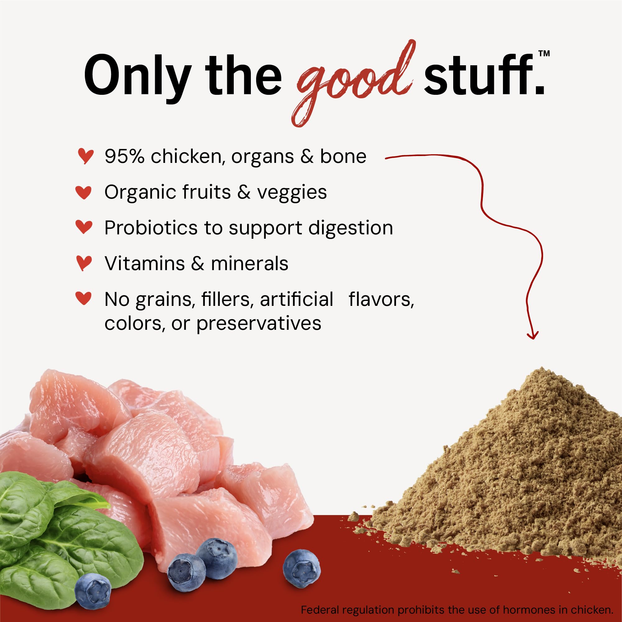 Close-up of Dinner Dust powder texture highlighting natural ingredients.