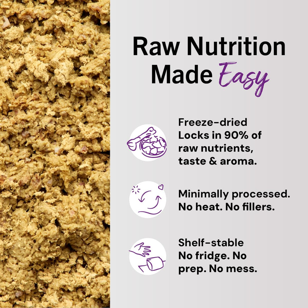 Stella & Chewy's salmon provides omega-3 for a shinier coat.