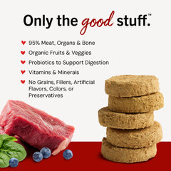 Stella & Chewy's organs-and-bone blend emphasizes natural nutrients for coat and digestion.