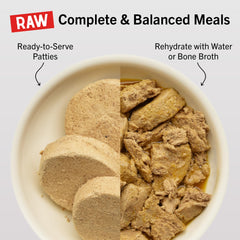 Stella & Chewy's freeze-dried patties crumbled as a topper for variety.