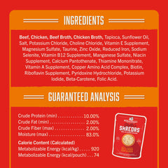 Shredrs being used as a kibble topper with rich broth.
