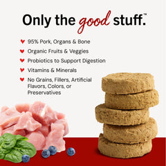Stella & Chewy's Purely Pork patties used as a high-value training treat.