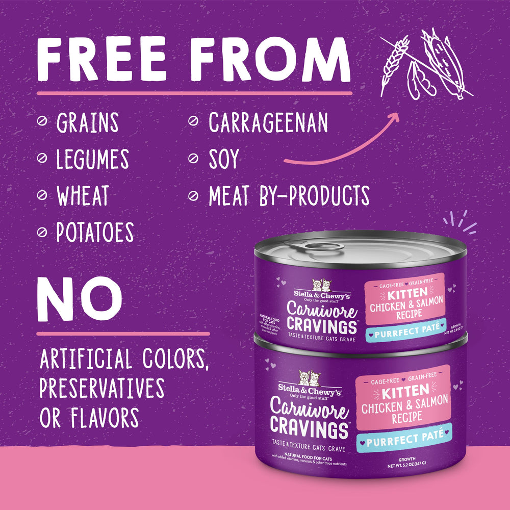 Stella & Chewy's Purrfect Paté with bone broth enhances hydration and aroma.