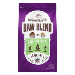 Stella & Chewy's Raw Blend Poultry kibble in a bowl showing texture and high protein