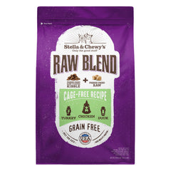 Stella & Chewy's Raw Blend Poultry Kibble in a bowl offers balanced flavor