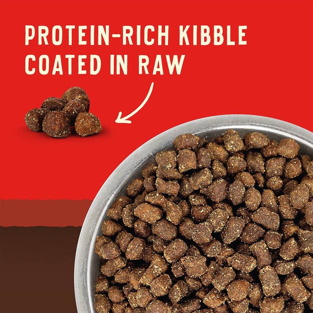 Close-up of Stella & Chewy's Wild Red raw-coated bites for palatable texture