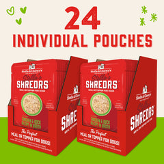 Shredrs texture showing shredded meat in rich broth from Stella & Chewy's.