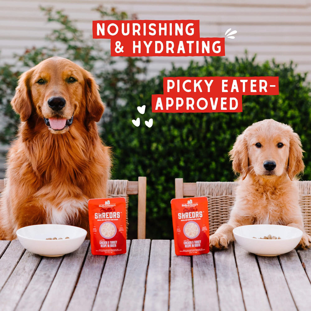 Stella & Chewy's Shredrs freeze-dried raw nutrients preserved in broth.