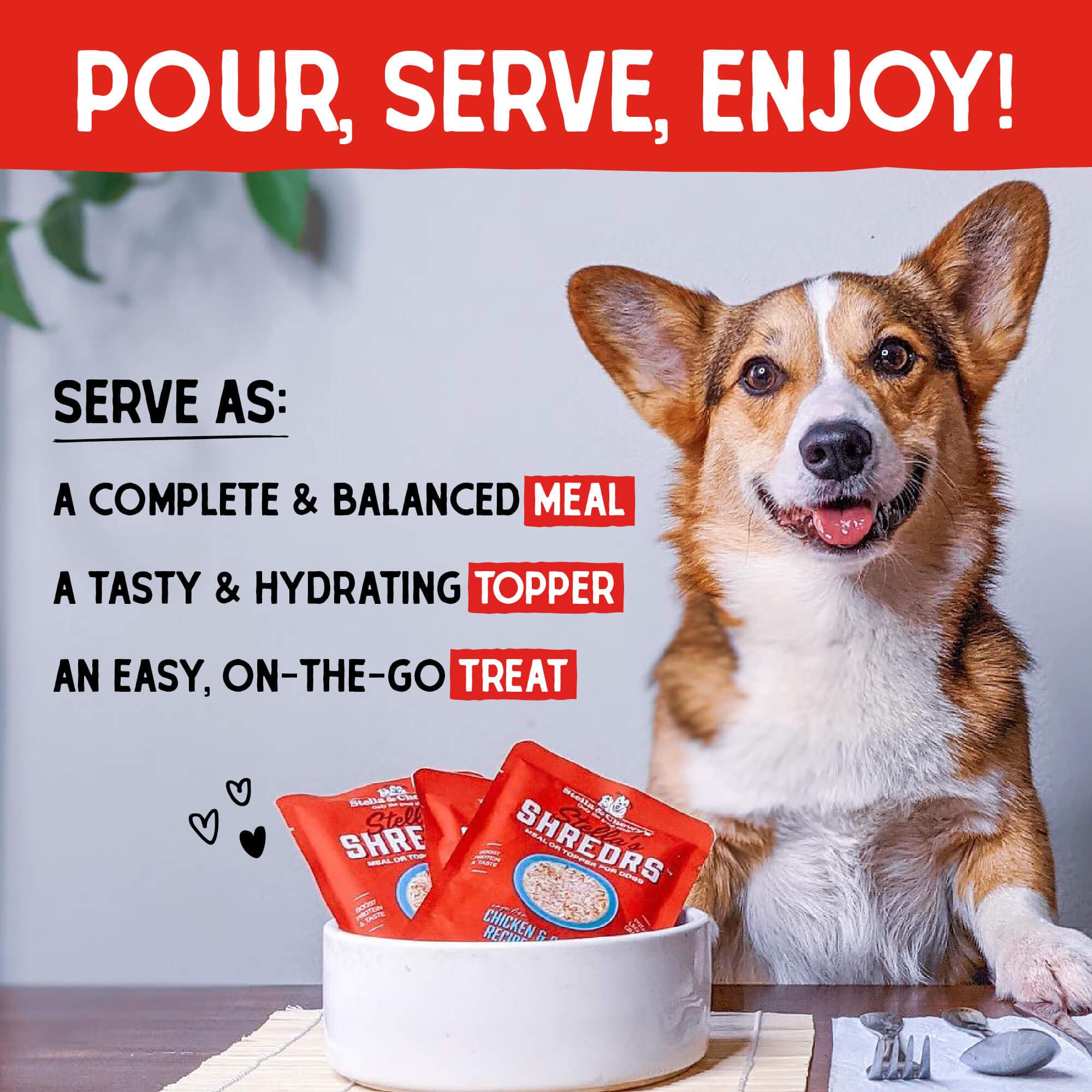 Stella & Chewy's Shredrs no grains or by-products in formula.