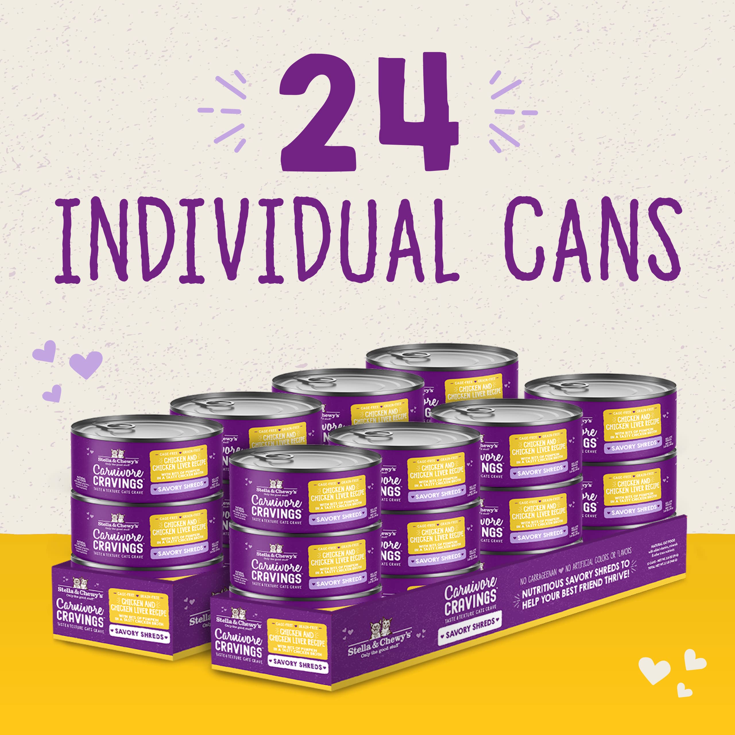 Stella & Chewy's single-protein recipe supports sensitive or routine diets.