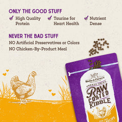 Small kibble size is ideal for kittens and seniors in Stella & Chewy's line.