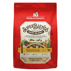 Stella & Chewy's SuperBlends raw blend chicken and duck bag boosts protein for active dogs