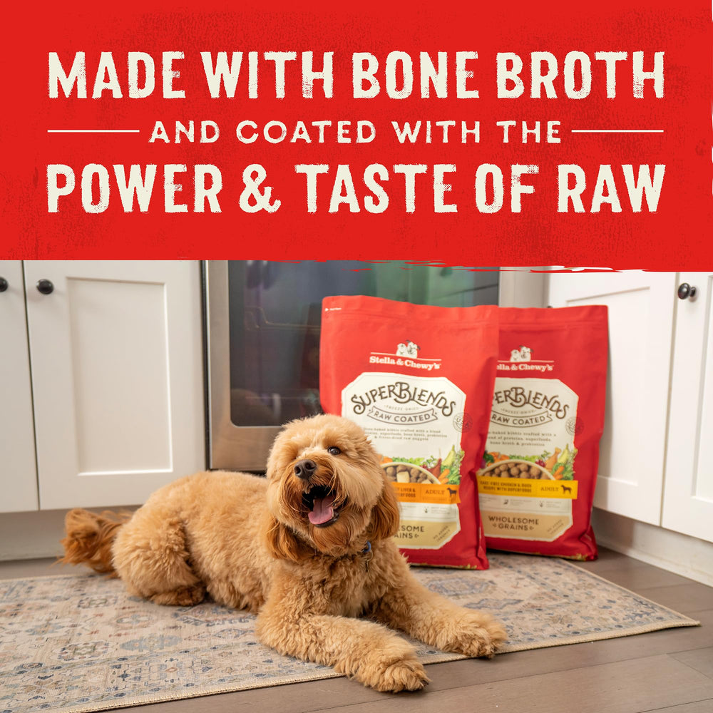 Stella & Chewy's SuperBlends ready-to-serve meal on plate for dogs.