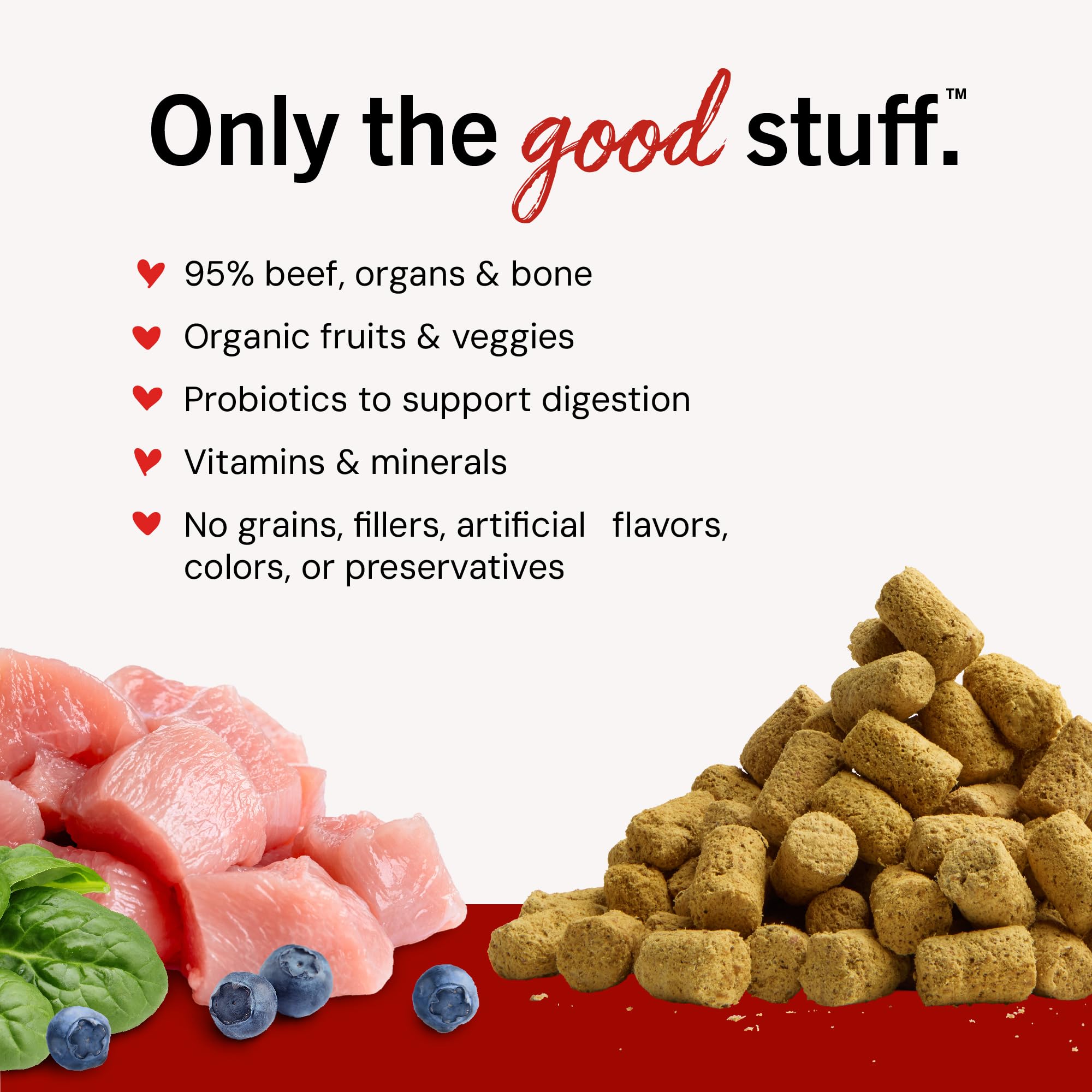 Crumbled atop dog kibble with Stella & Chewy's topper for tastier meals.