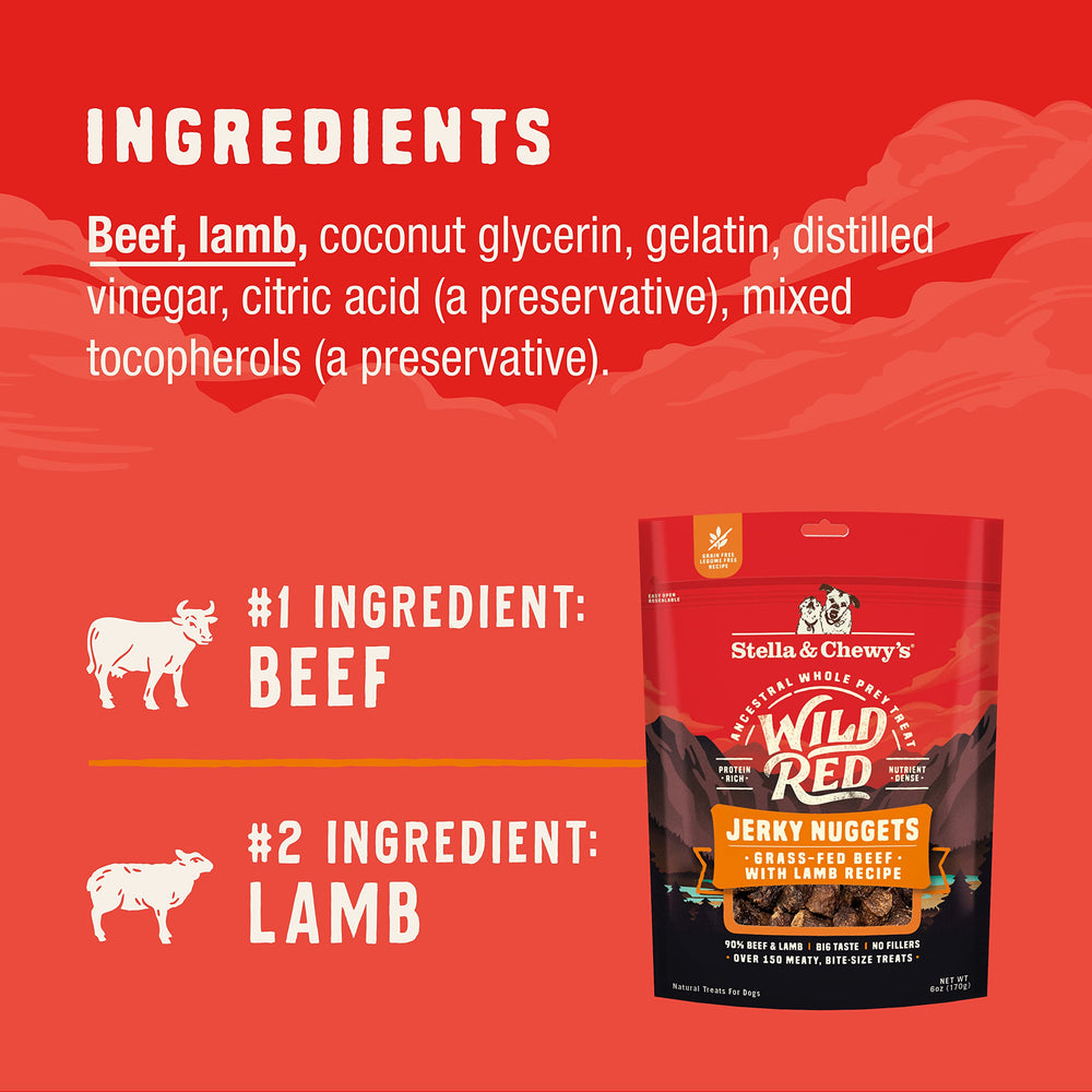 Texture detail of Wild Red Jerky Nuggets highlighting tender chewability.