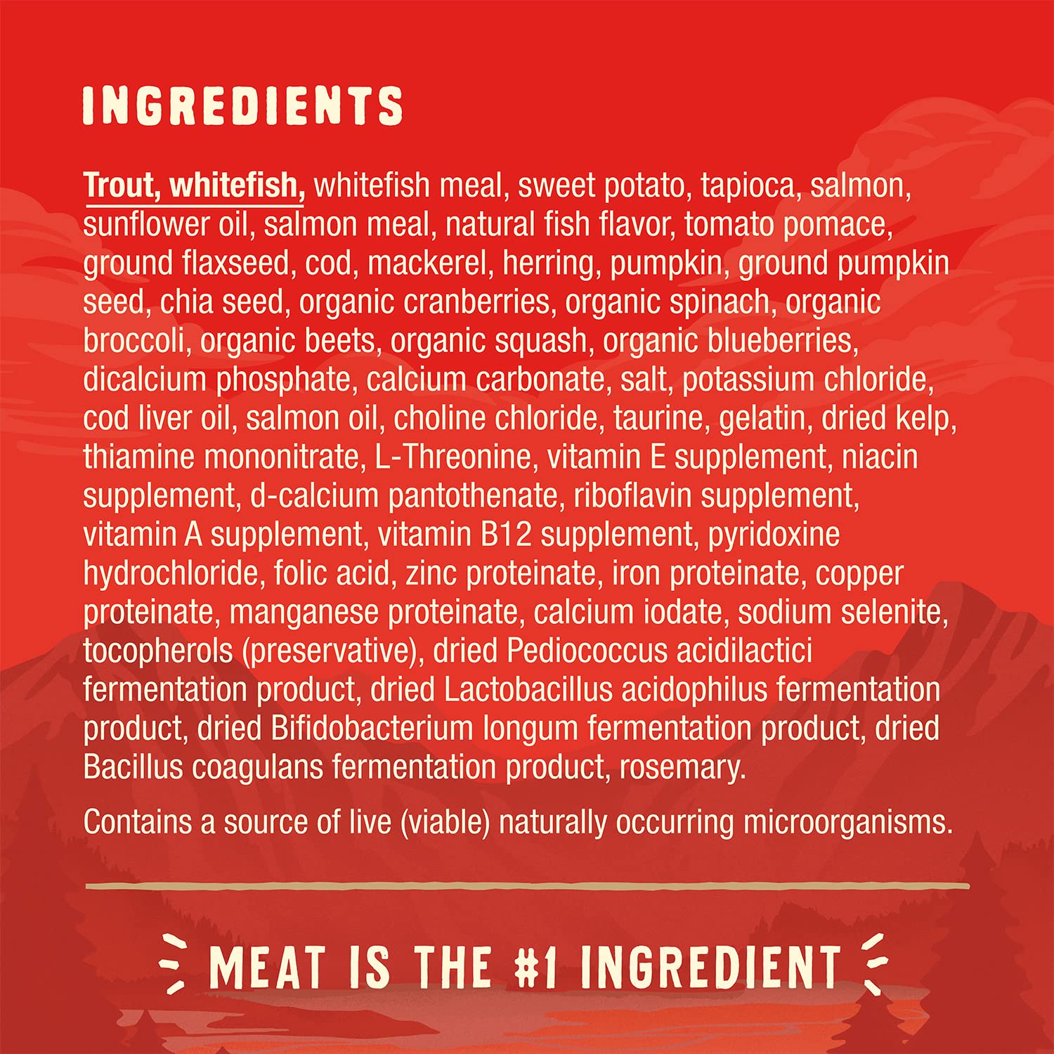 Stella & Chewy's Wild Red Ocean Recipe highlights six fish proteins and grain-free ingredients.