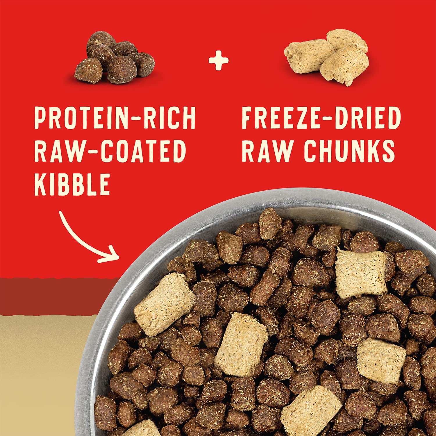 Stella & Chewy's Wild Red raw blend bits close-up highlighting freeze-dried coating for flavor.