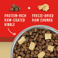 Stella & Chewy's Wild Red raw blend bits close-up highlighting freeze-dried coating for flavor.