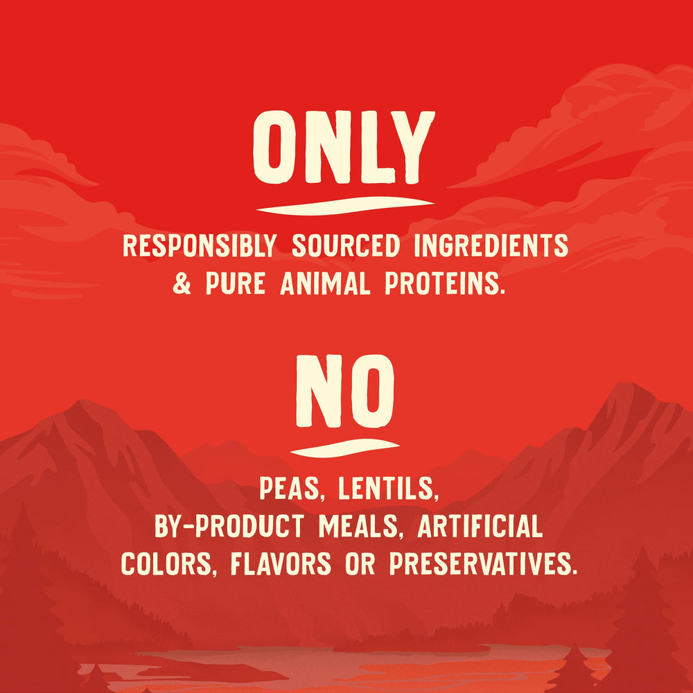 Stella & Chewy's Wild Red Raw Blend provides omega fatty acids for skin and coat health.
