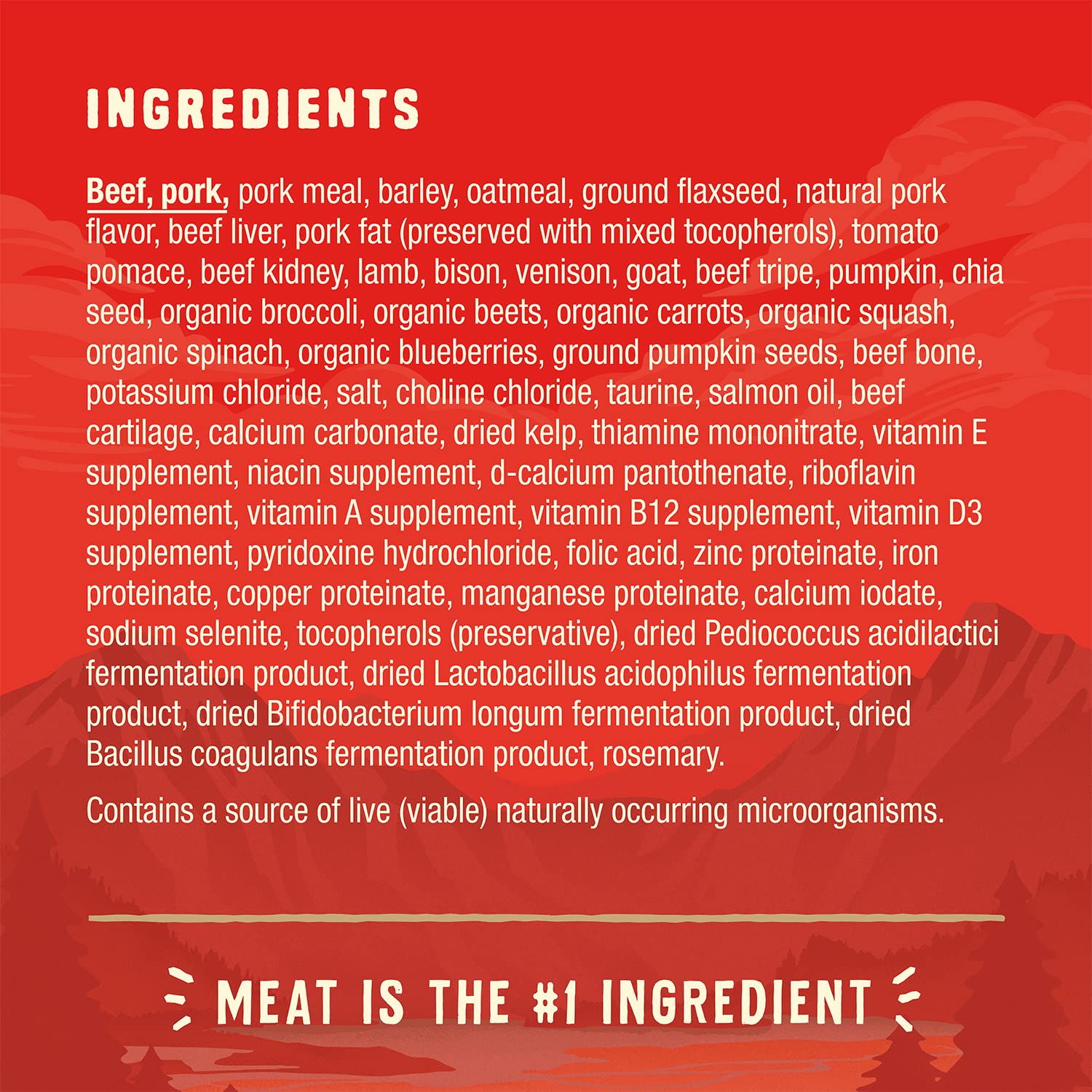 Stella & Chewy's Wild Red six-protein sources image emphasizes poultry-free nutrition.