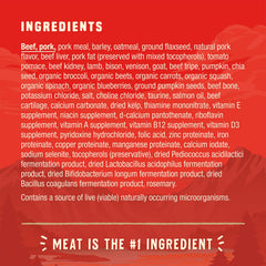 Stella & Chewy's Wild Red six-protein sources image emphasizes poultry-free nutrition.