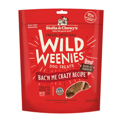 Stella & Chewy's Wild Weenies bacon treat pouch, ideal training reward with high protein.