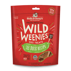 Stella & Chewy's Wild Weenies duck treats, bite-sized rewards for training.