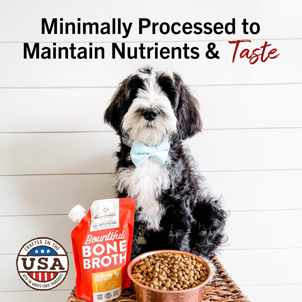 Stella & Chewy's bone broth resealable pouch ready for easy daily servings