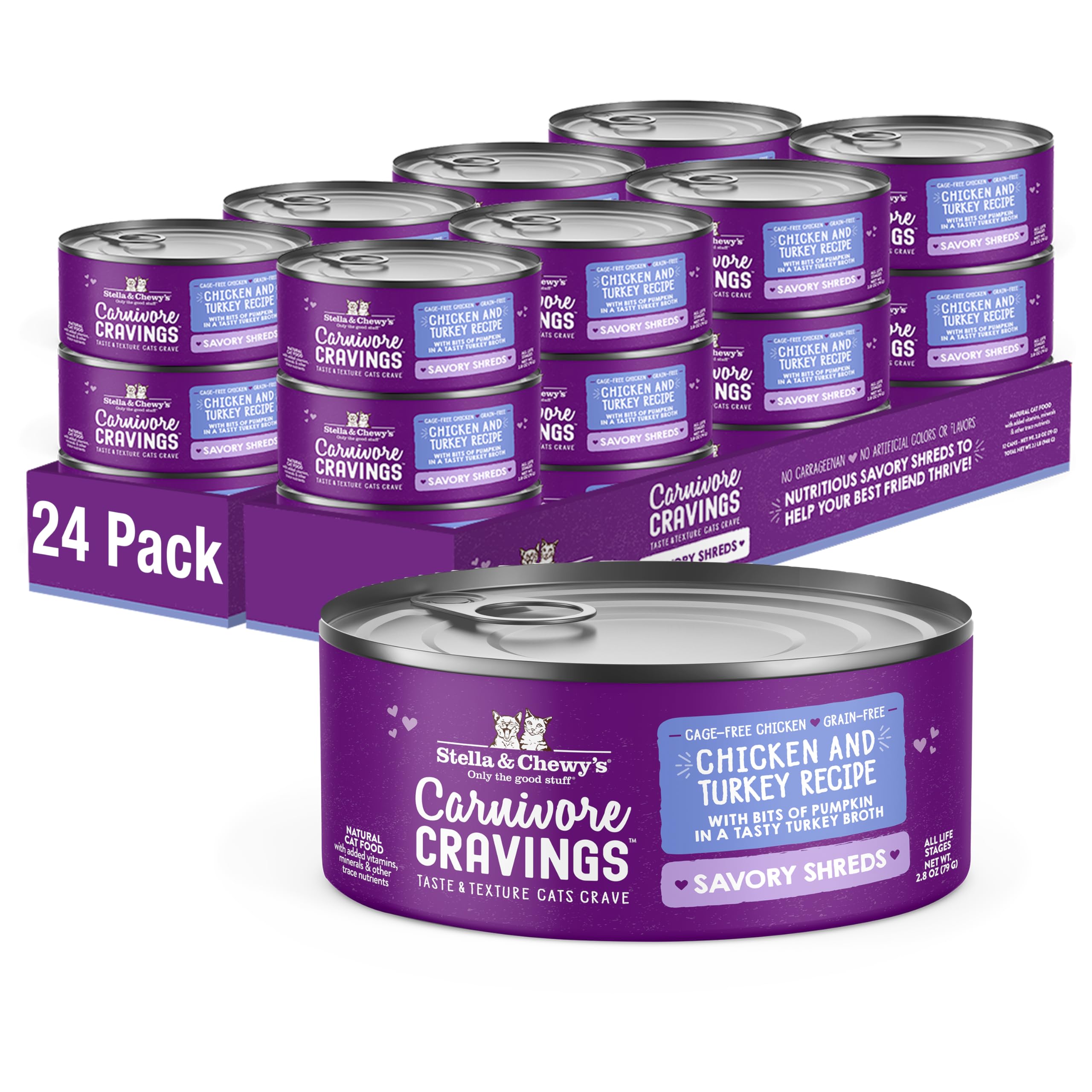 Stella & Chewy's Carnivore Cravings shreds in broth entice picky eaters.