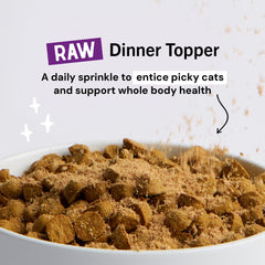 Magical Dinner Dust sprinkled on kibble to enhance flavor.