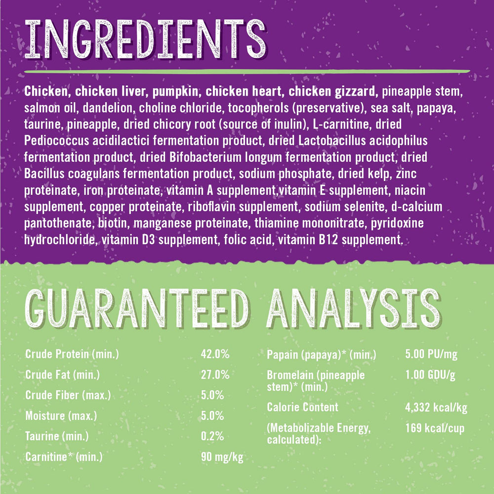 Closeup of freeze-dried raw pieces showing protein-rich texture in Stella's Solutions