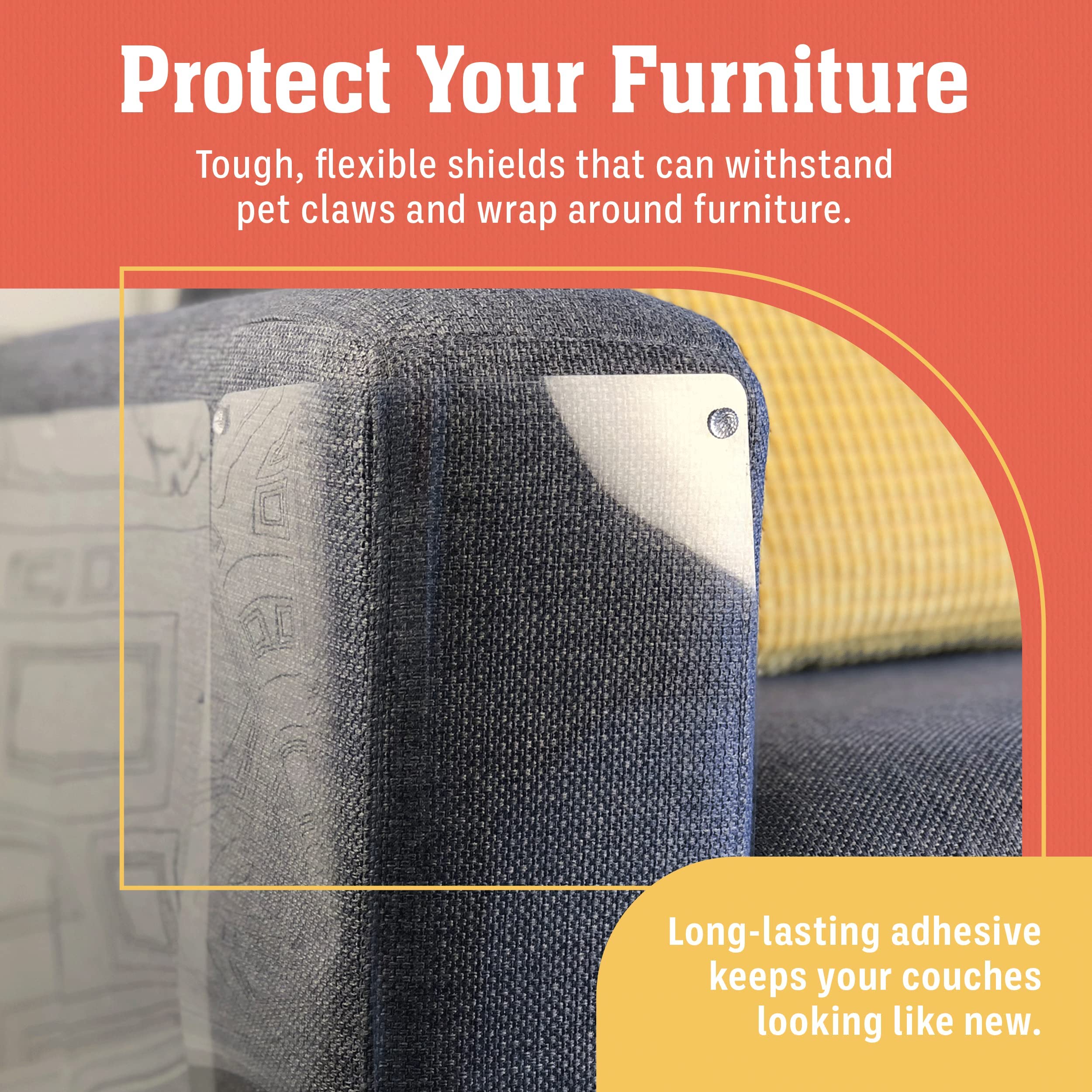 Stelucca Amazing Shields clear couch shield near-invisible on sofa
