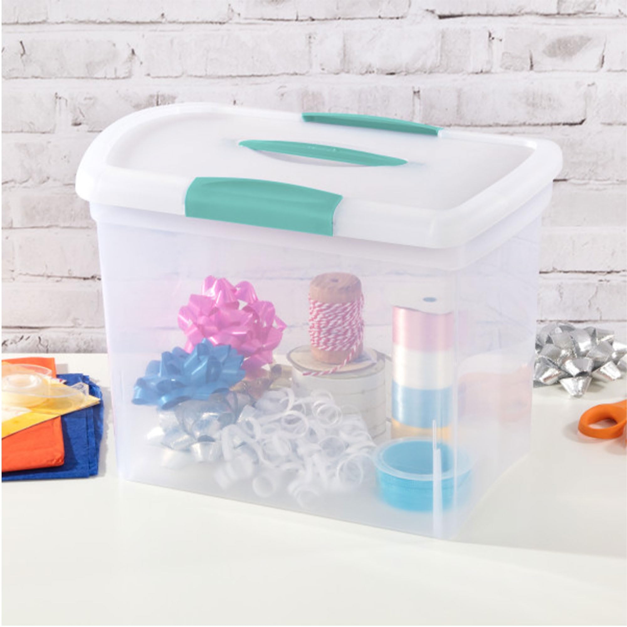 Sterilite ShowOffs clear base lets you spot items at a glance.