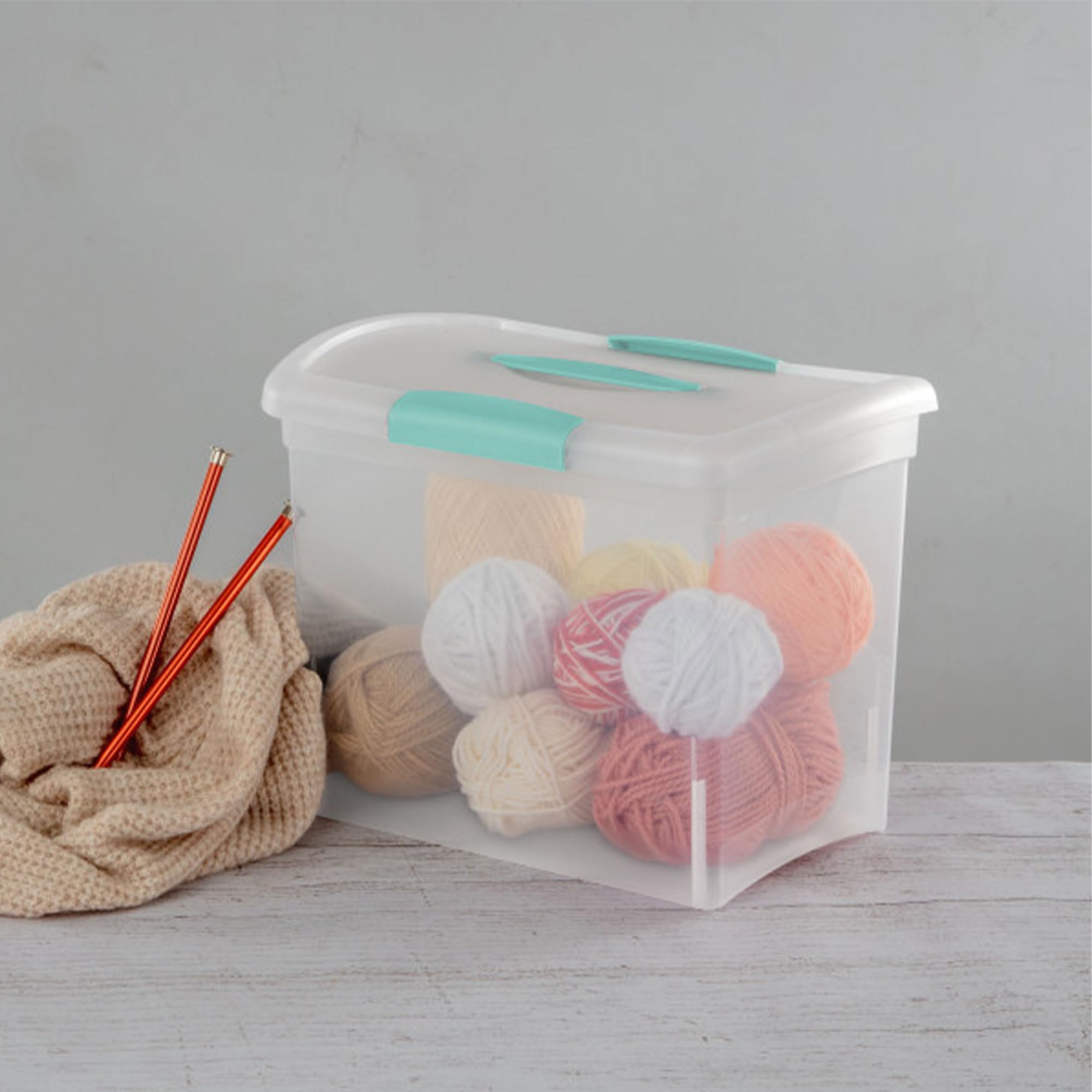 Sterilite ShowOffs clear lids ease content identification.
