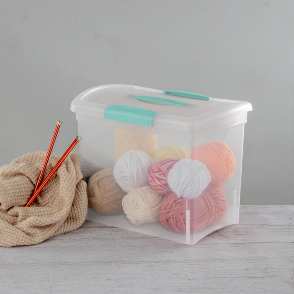Sterilite ShowOffs clear lids ease content identification.