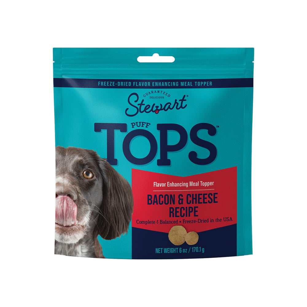 Stewart PuffTops bacon and cheese topper pack boosts meal flavor.