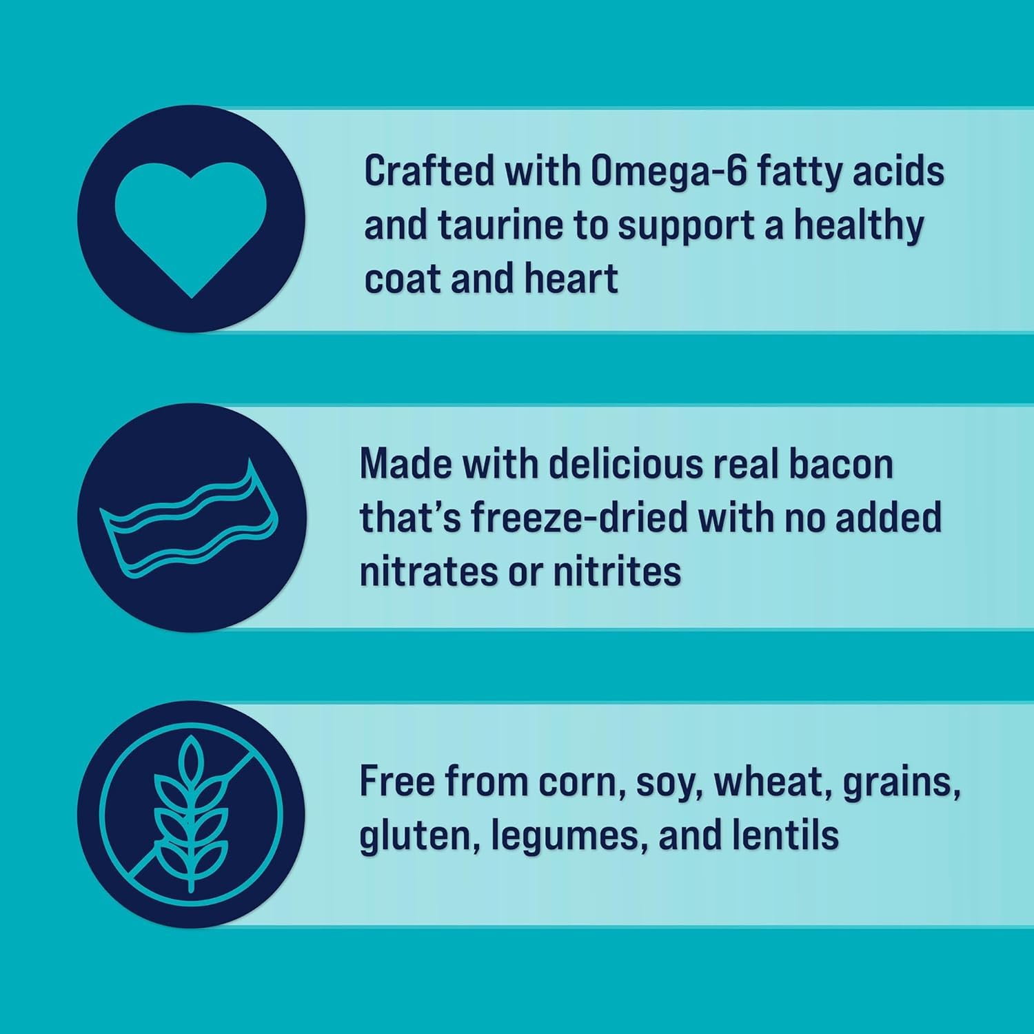 PuffTops nutrition closeup highlights omega-6 and taurine.