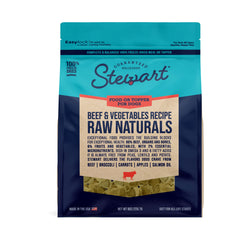 Stewart Raw Naturals freeze-dried beef and vegetables ready for quick rehydration