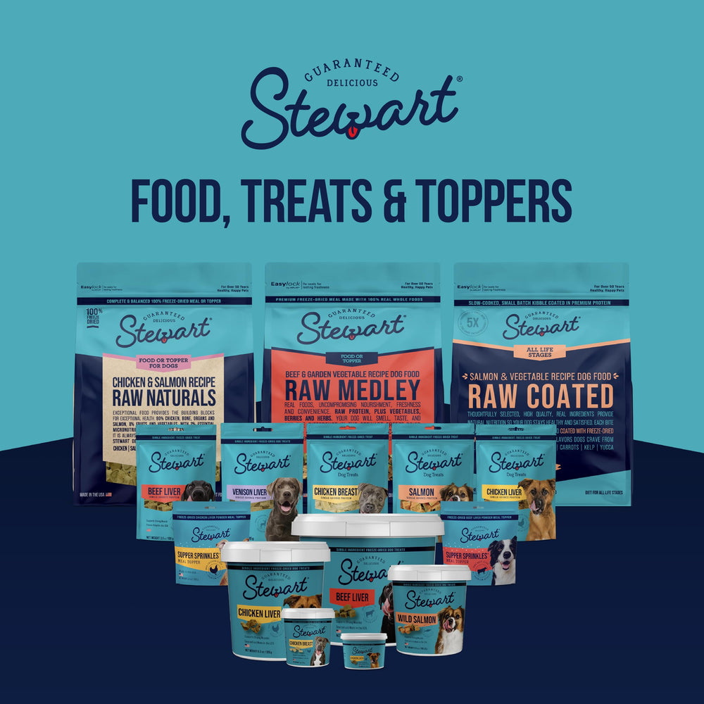 Stewart resealable tub keeps treats fresh between uses